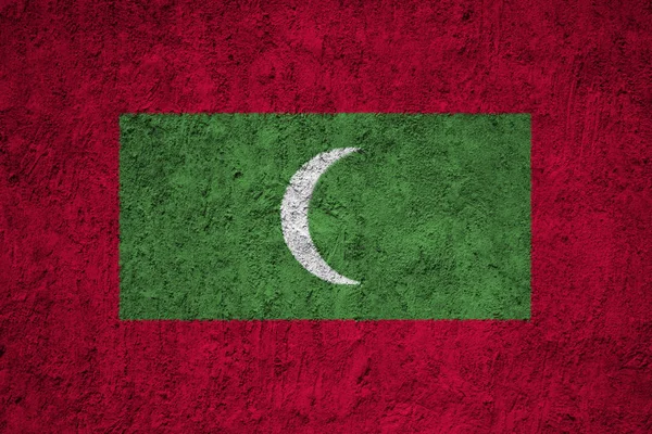 Μαλδίβες Σημαία Στον Τσιμεντένιο Τοίχο Grunge — Φωτογραφία Αρχείου