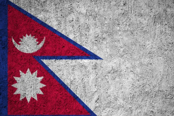 Nepal Flag Grunge Concrete Wall — Stock Photo, Image