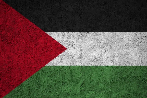 Palestine Flag Grunge Concrete Wall — Stock Photo, Image