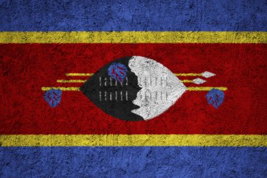 Svaziland bayrak grunge beton duvar