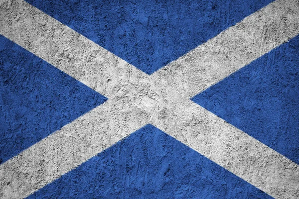 Skoçya Bayrağı Grunge Beton Duvar — Stok fotoğraf
