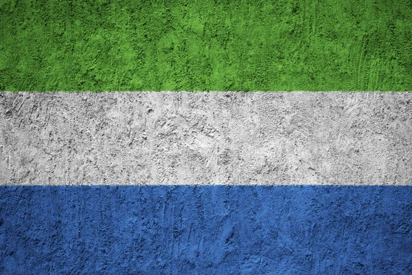 Sierra Leone Flagge Auf Der Grunge Betonwand — Stockfoto
