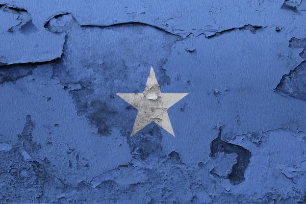 Bandera Somalia Pintada Muro Hormigón Agrietado — Foto de Stock