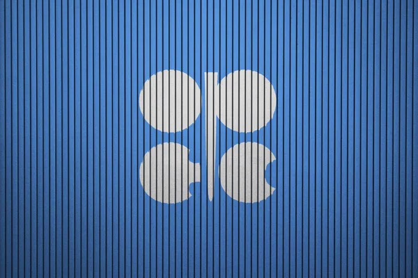 Opec Flag Painted Concrete Wall — Stock Photo, Image