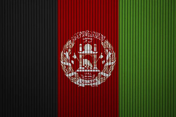 Afghanistan Flag Painted Concrete Wall — Stock Photo, Image