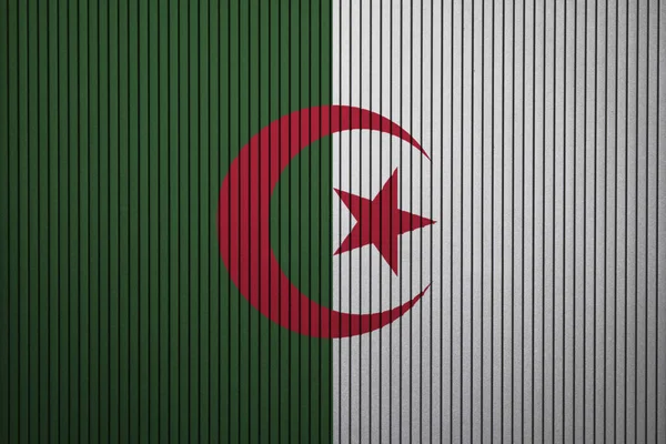 Bandiera Algeria Dipinta Sul Muro Cemento — Foto Stock