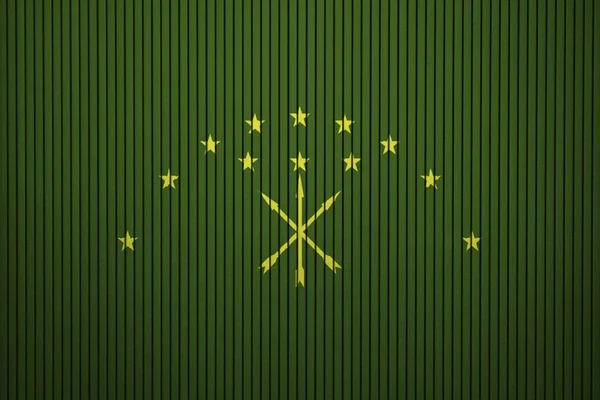 Adygea flag painted on the concrete wall — Stock Image Adygea Flag Painted Concrete Wall Stock Photo