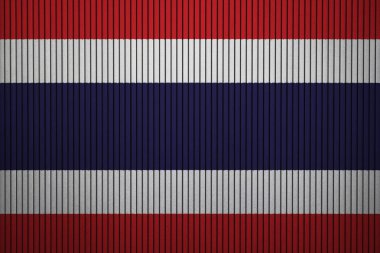 Beton duvar boyalı bayrağı Tayland