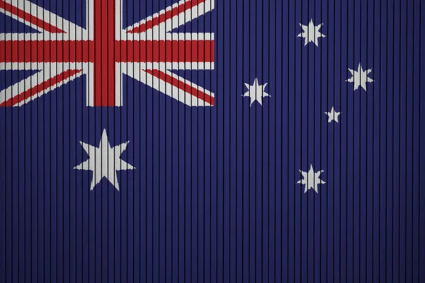 Flaga Australii Namalowane Ścianie Betonowej — Zdjęcie stockowe