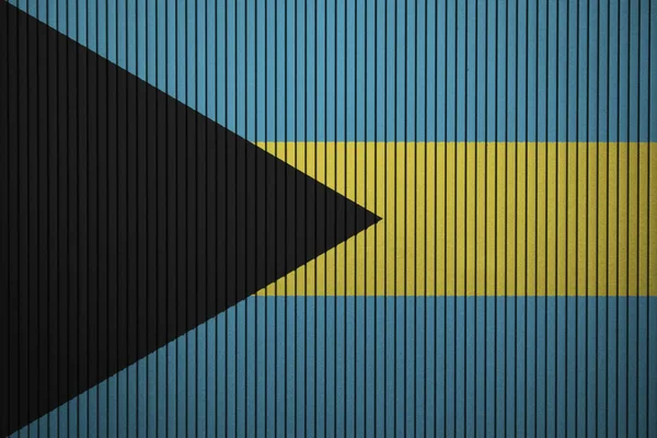 Χειροποίητη Σημαία Μπαχάμες Στον Τσιμεντένιο Τοίχο — Φωτογραφία Αρχείου