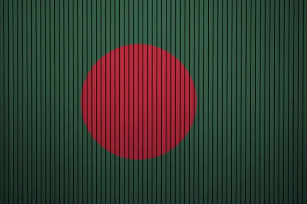 Drapeau Peint Bangladesh Sur Mur Béton — Photo