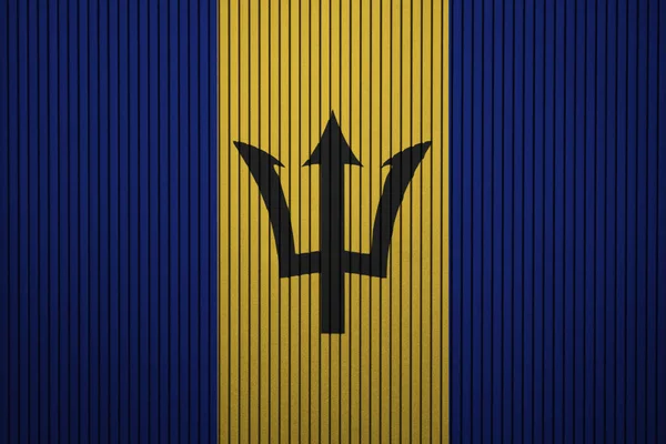 Painted Flag Barbados Concrete Wall — Stock Photo, Image