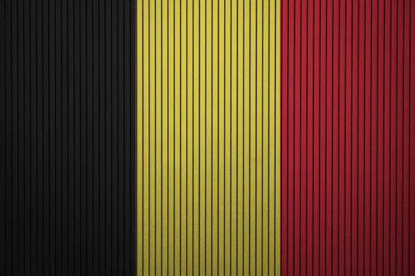 Χειροποίητη Σημαία Του Βελγίου Στον Τσιμεντένιο Τοίχο — Φωτογραφία Αρχείου