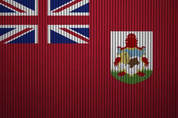 Geschilderde Vlag Van Bermuda Betonnen Muur — Stockfoto