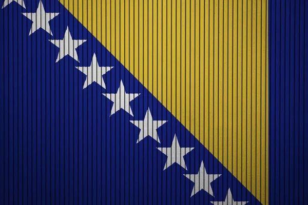 Painted Flag Bosnia Herzegovina Concrete Wall — Stock Photo, Image