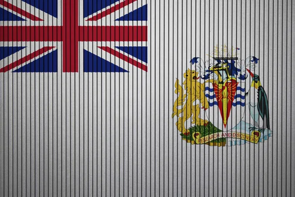 コンクリートの壁にイギリス領南極地域の旗を描いた — ストック写真
