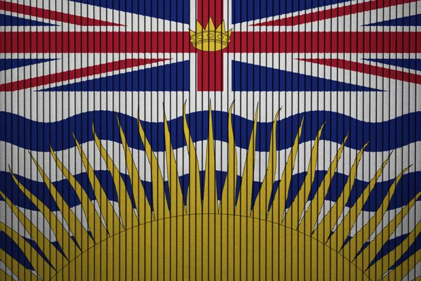 Bandera Pintada Columbia Británica Muro Hormigón — Foto de Stock