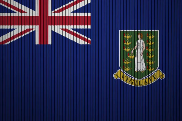 水泥墙上的英属维尔京群岛彩绘旗 — 图库照片