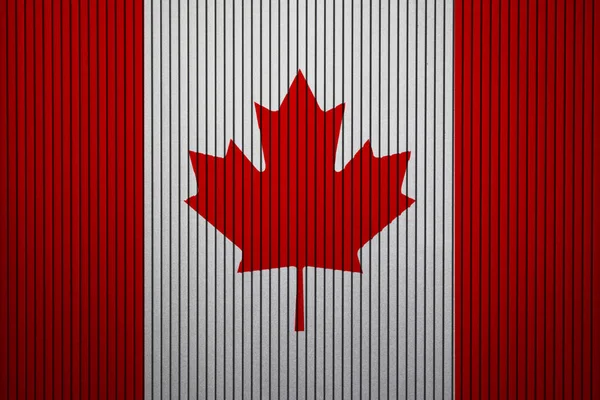 Bandeira Pintada Canadá Parede Concreto — Fotografia de Stock