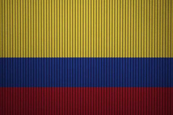 Painted Flag Colombia Concrete Wall — Stok fotoğraf