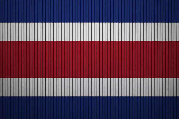 Painted Flag Costa Rica Concrete Wall — Stock Photo, Image