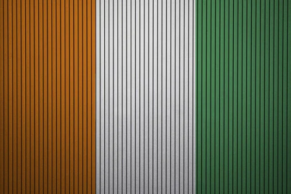 Bandeira Pintada Cote Divoire Parede Concreto — Fotografia de Stock