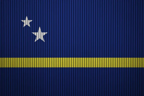 Painted Flag Curacao Concrete Wall — Stock Photo, Image