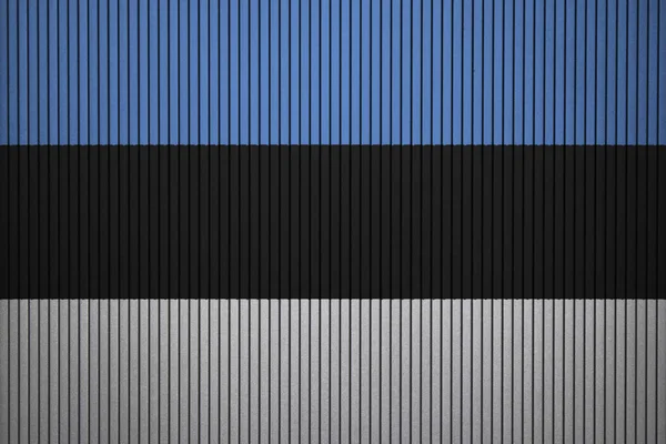 Bandera Pintada Estonia Muro Hormigón —  Fotos de Stock