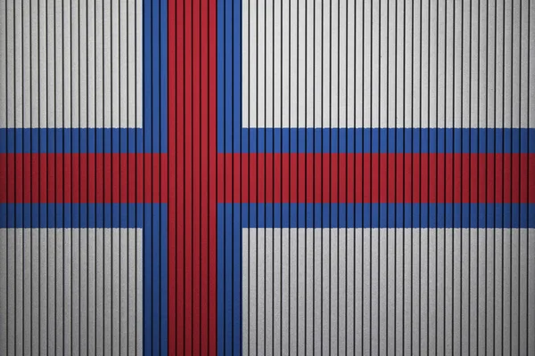 Geschilderde Vlag Van Faeröer Betonnen Muur — Stockfoto
