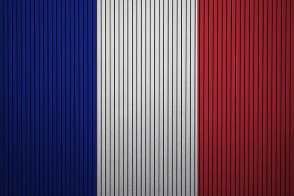 Painted Flag France Concrete Wall — Stock Photo, Image