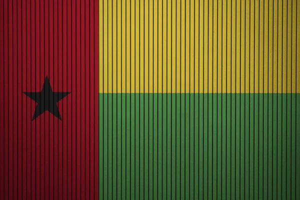 Bemalte Flagge Von Guinea Bissau Der Betonwand — Stockfoto