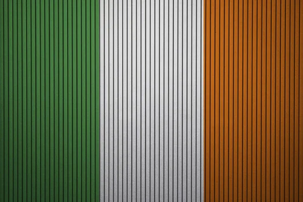 Bandeira Pintada Irlanda Parede Concreto — Fotografia de Stock