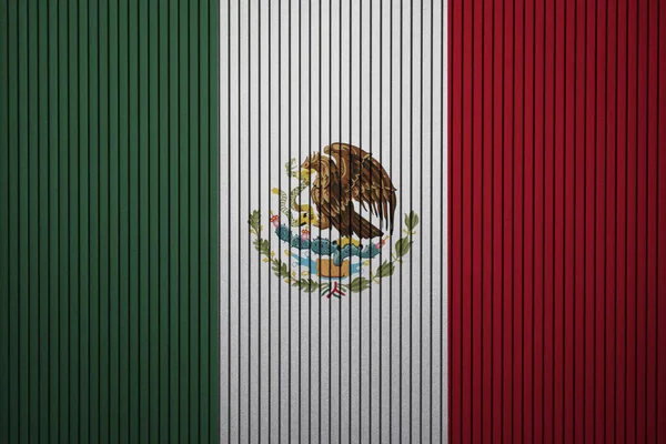 Mexikanische Flagge Auf Betonwand Gemalt — Stockfoto