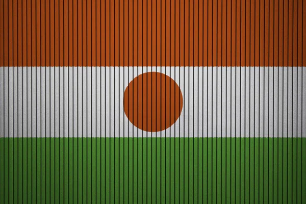 Geschilderde Vlag Van Niger Betonnen Muur — Stockfoto