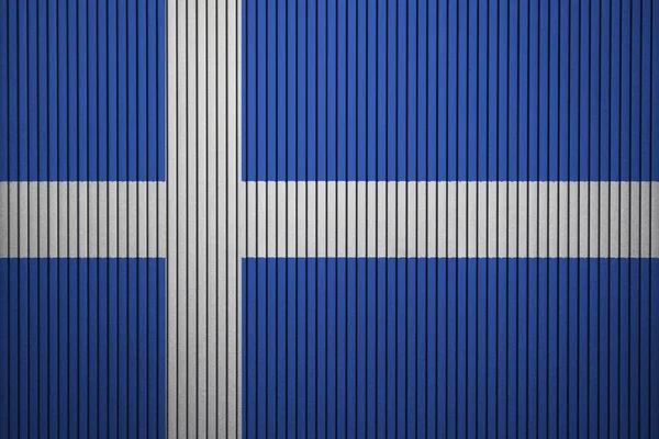 Bandiera Dipinta Delle Shetland Sul Muro Cemento — Foto Stock