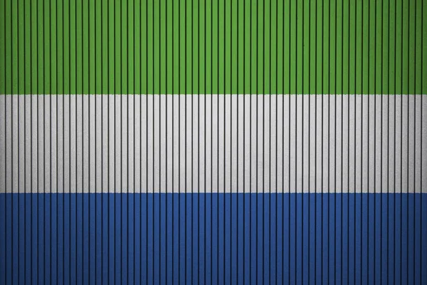 Geschilderde Vlag Van Sierra Leone Betonnen Muur — Stockfoto