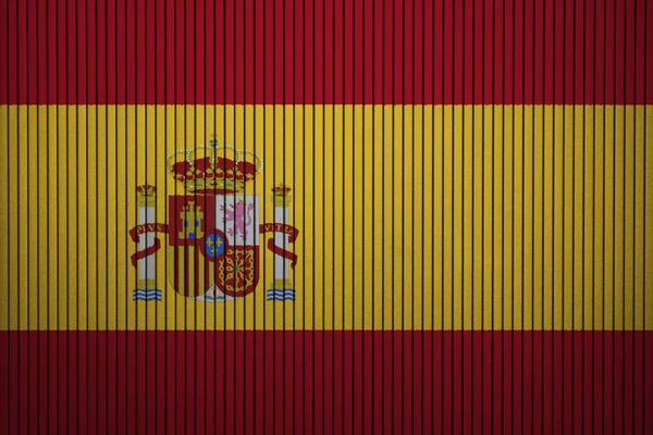 Painted Flag Spain Concrete Wall — Stock Photo, Image