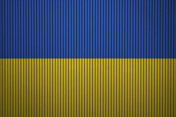 Bandera Pintada Ucrania Muro Hormigón —  Fotos de Stock
