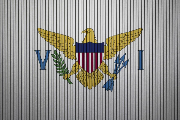 Festett Zászló Amerikai Virgin Szigetek Betonfal — Stock Fotó