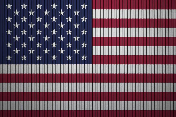 Раскрашенный Флаг Соединенных Штатов Америки Бетонной Стене — стоковое фото
