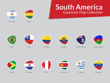  Güney Amerika ülkeleri bayrak simgesi toplama