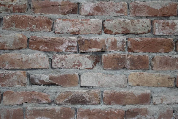 Distrutto Muro Mattoni Sfondo Grunge Texture Rossa — Foto Stock