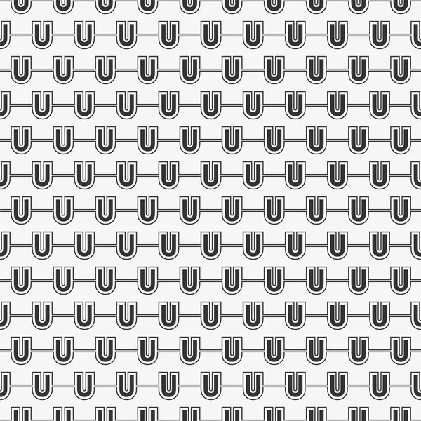 字母U的向量无缝模式 — 图库矢量图片