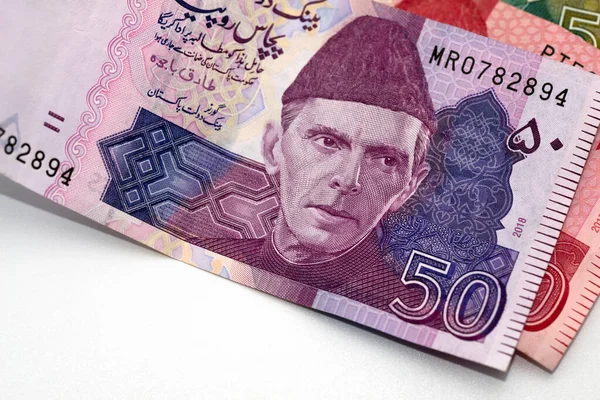 Pakistańskie Rupie Pakistańskie Banknoty Walutowe — Zdjęcie stockowe