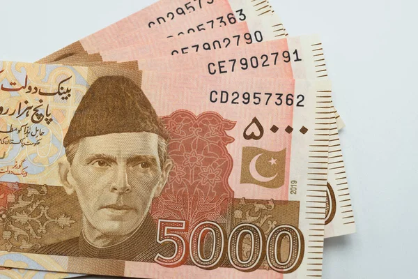 Pakistańskie Rupie Pakistańskie Banknoty Walutowe — Zdjęcie stockowe