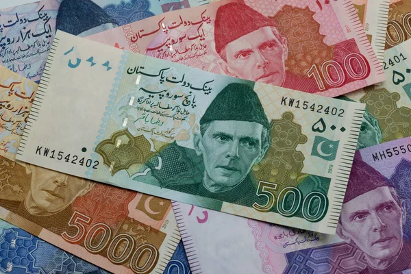 Πακιστανικές Ρουπίες Χαρτονομίσματα Του Πακιστάν — Φωτογραφία Αρχείου