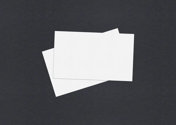 Gri Desenli Kağıt Arkaplanda Boş Beyaz Kartvizit Düzenleme Yığınları — Stok fotoğraf