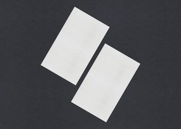 Blank White Wizytówki Mockup Stosy Szarym Teksturowanym Tle Papieru — Zdjęcie stockowe
