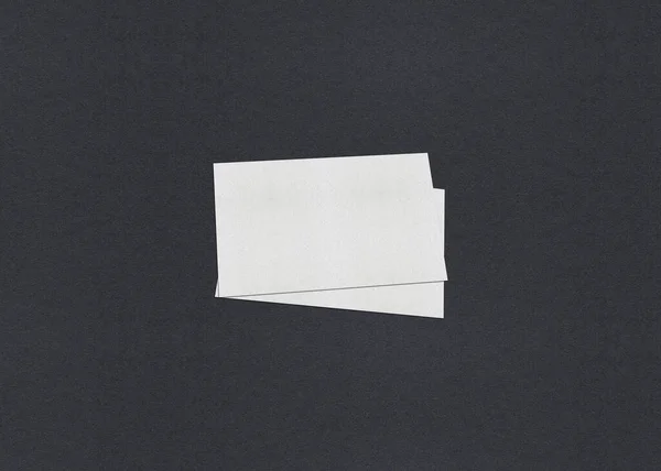 Blank White Wizytówki Mockup Stosy Szarym Teksturowanym Tle Papieru — Zdjęcie stockowe