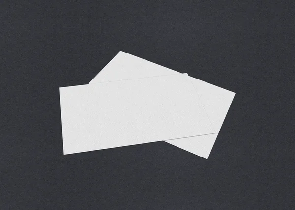 Порожні Білі Стопки Маскування Візиток Сірому Текстурованому Паперовому Фоні — стокове фото